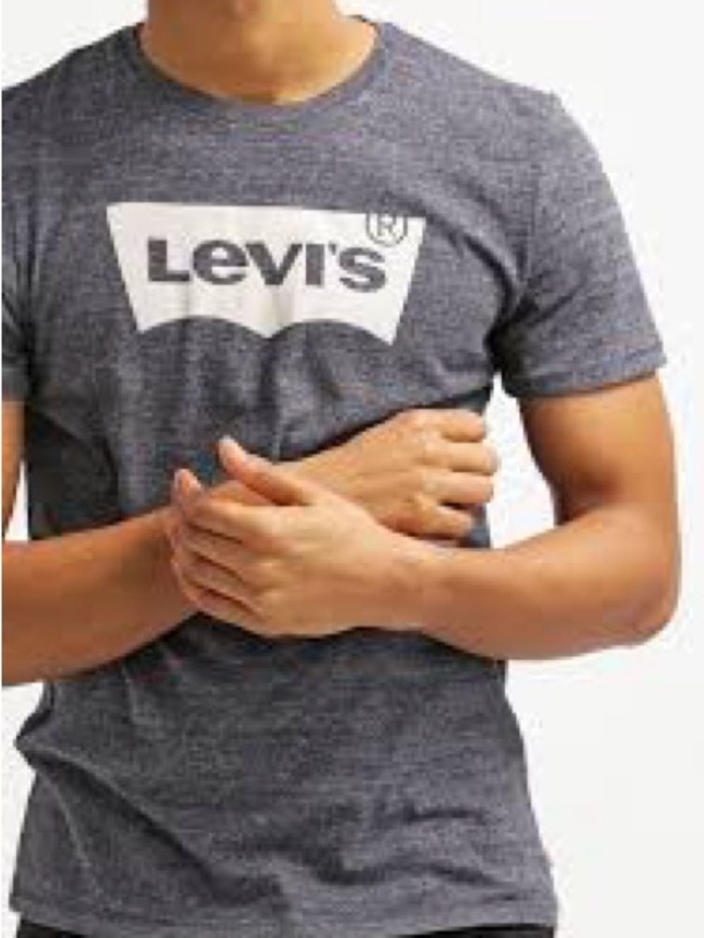Levi's Men's Heather Gray Logo Short Sleeve Tee